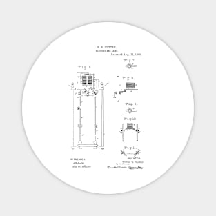 Electric Arc Lamp Vintage Patent Hand Drawing Magnet